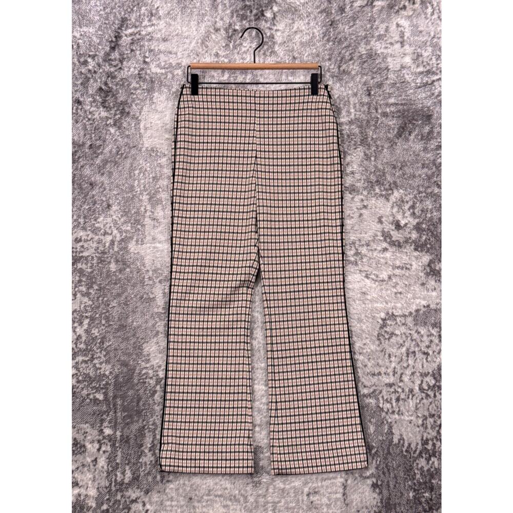 ME+EM Checkered Trousers in Black and Cream
